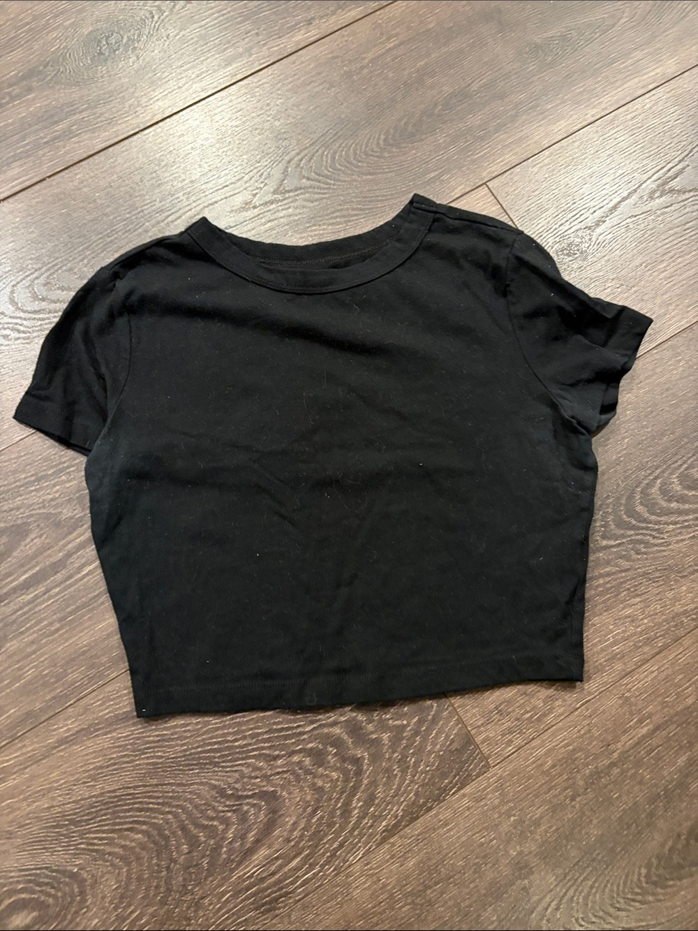 wild fable Black Cropped Tee